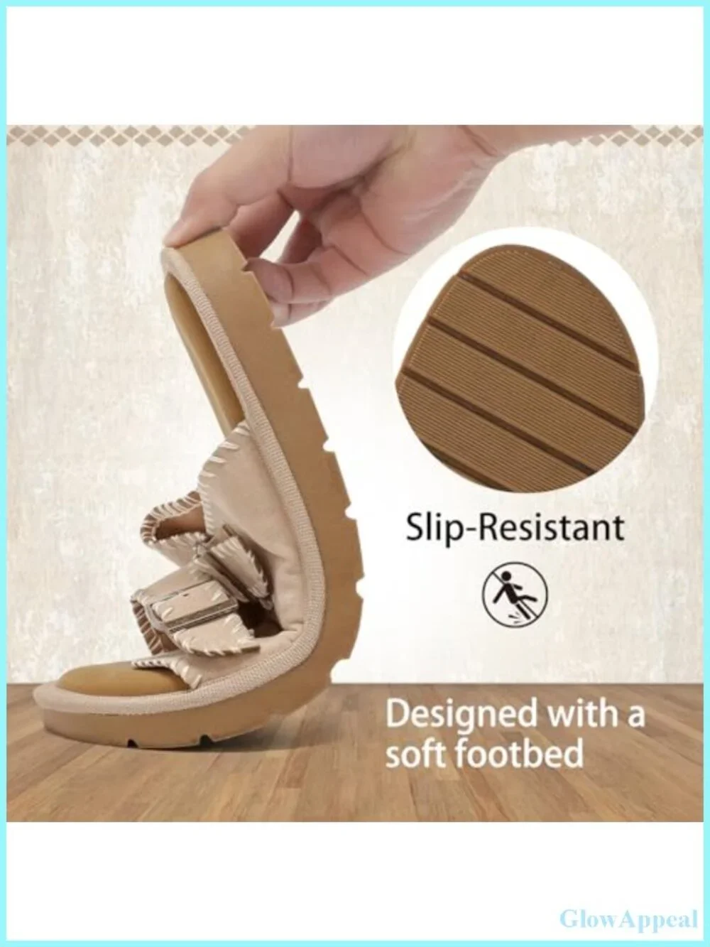 Womens Slide Sandals Adjustable Buckle Slip On Comfortable Casual Walking Shoes